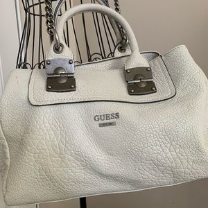 White Leather Guess Purse